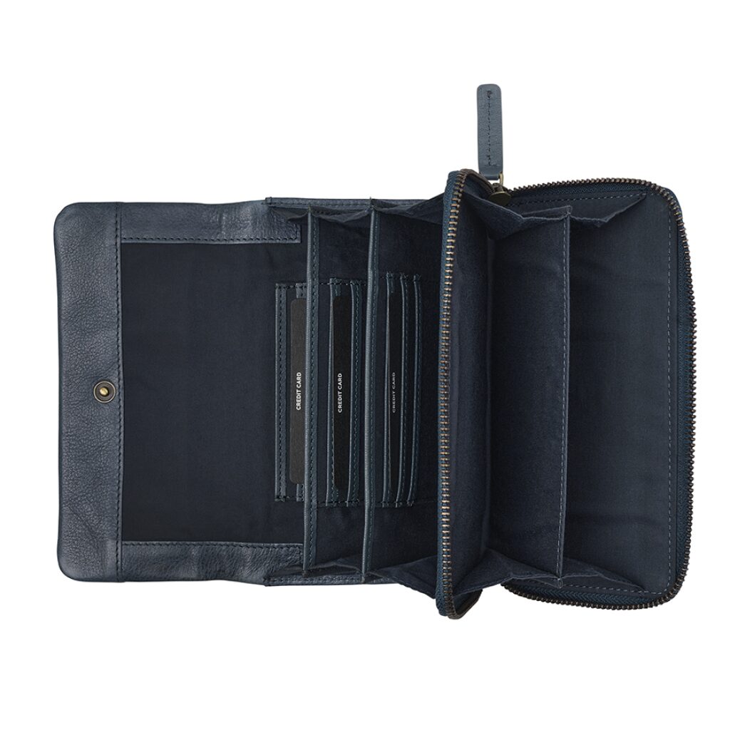 Ledergeldbörse RFID Natural Norah blau Ledergeldbörse RFID Natural Norah blau