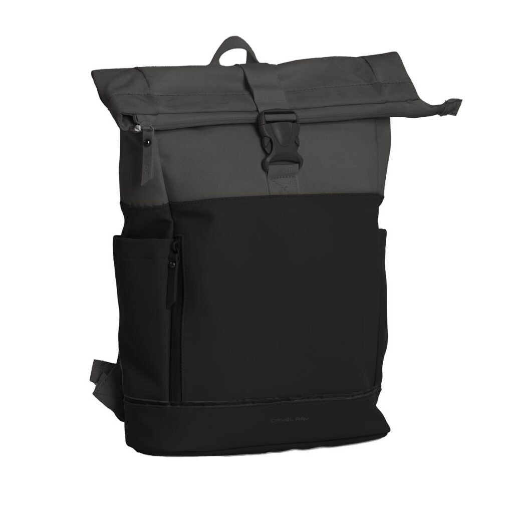 Daniel Ray Rolltop-Rucksack Pittsburgh für Notebook 15,6" schwarz-grau