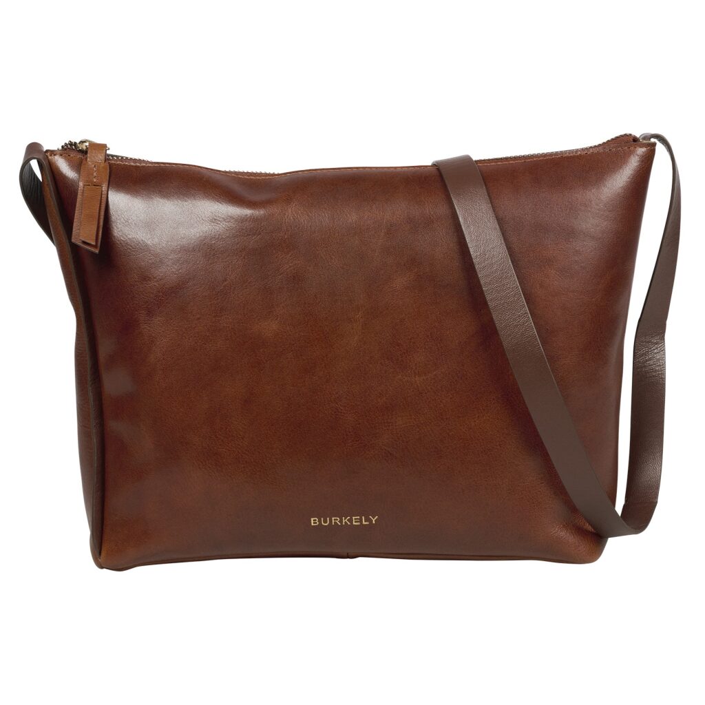 Damen Leder Crossbody Handtasche Fine Florence braun