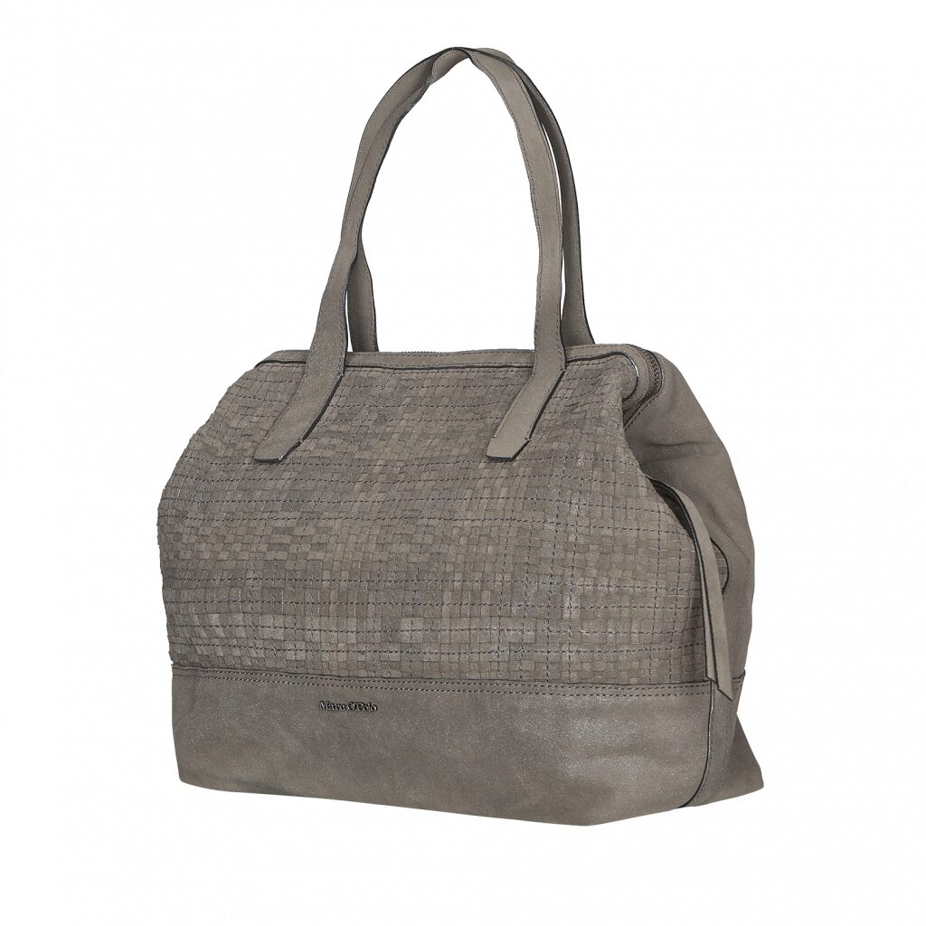 Marc O´Polo Leder-Shopper-Tasche grau, Hauptbild 4