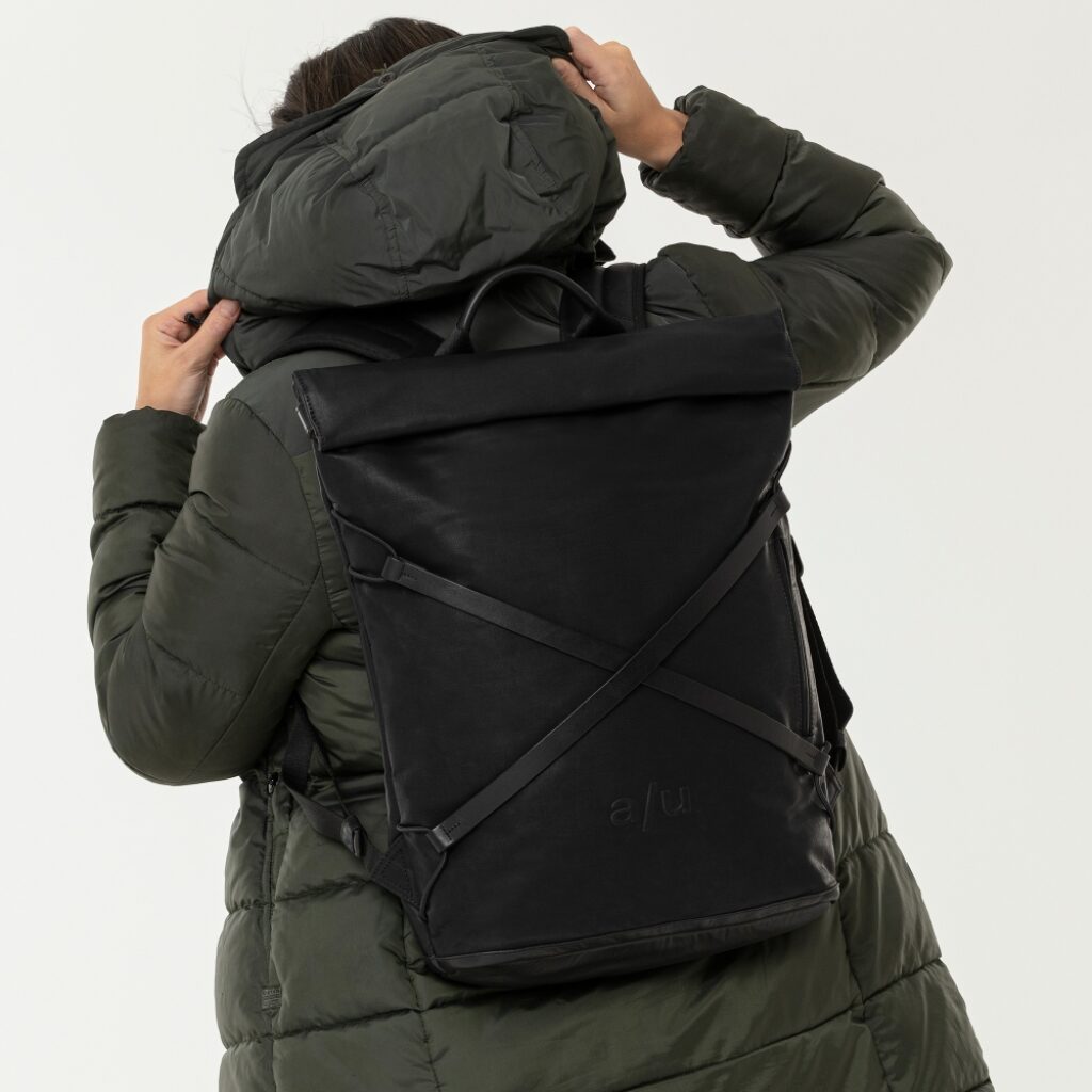 aunts & uncles Lederrucksack Osaka black, Hauptbild 4