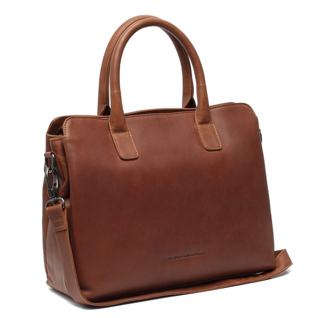 Lederhandtasche / Umhängetasche Valmonte cognac