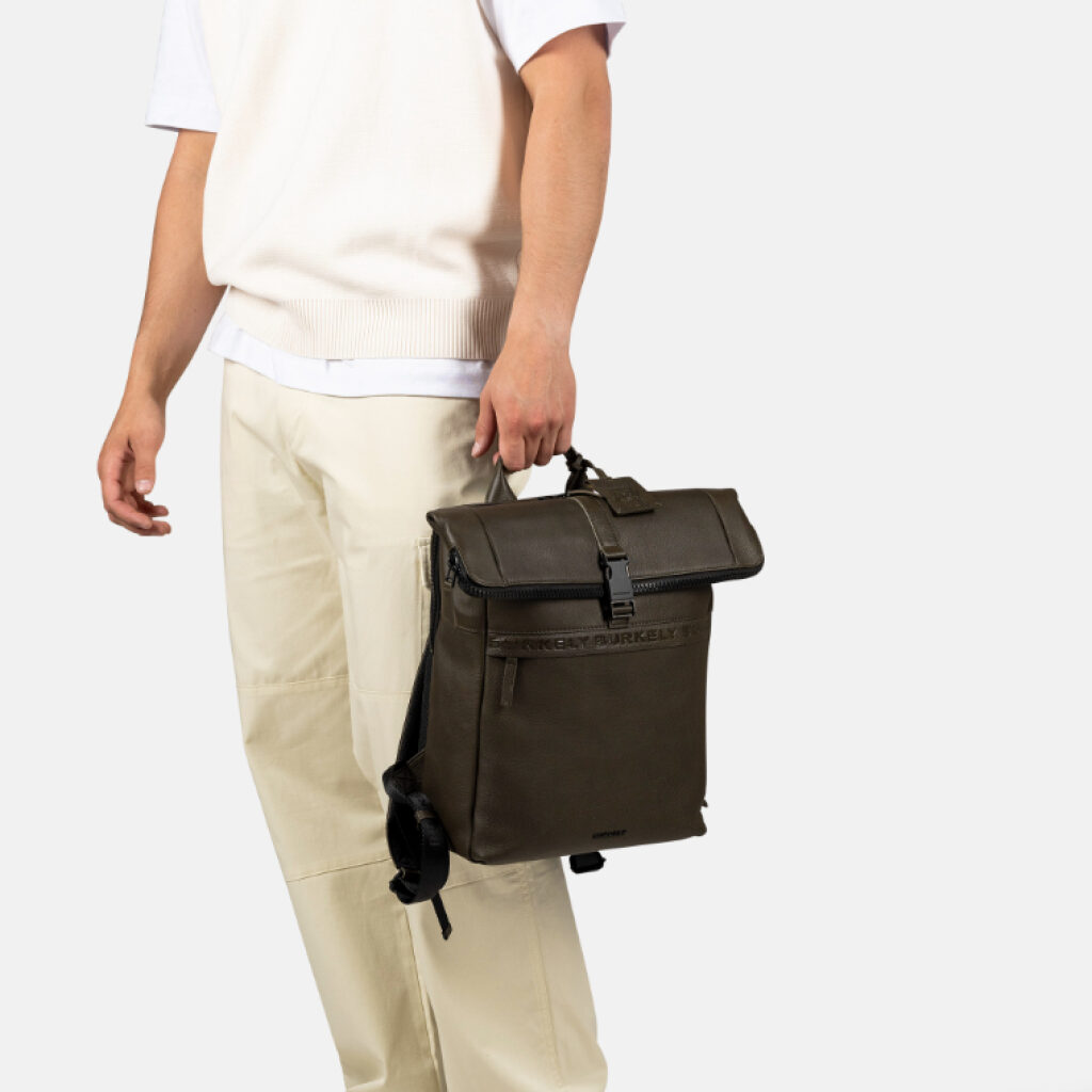 Burkely Rolltop Rucksack Minimal Mason grün, Hauptbild 2