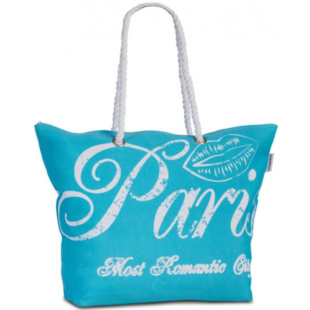 Strandtasche / Sommertasche Most Romantic City Paris 50334-9900 blau