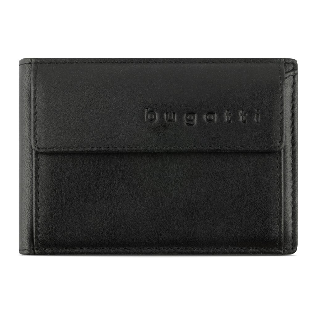 Ledergeldbörse Super Slim Mini Wallet RFID 49190501 schwarz