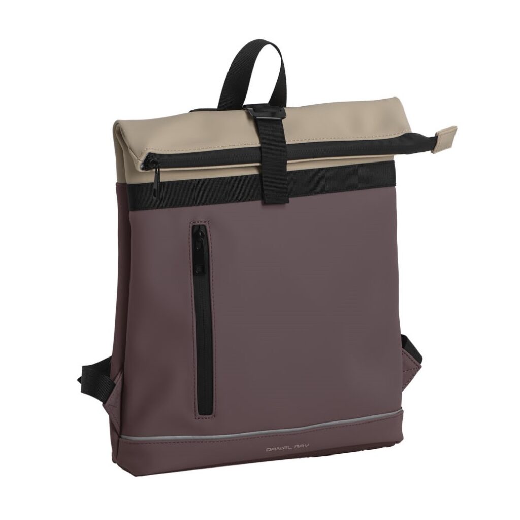 Rolltop Rucksack Seattle lila-beige Rolltop Rucksack Seattle lila-beige