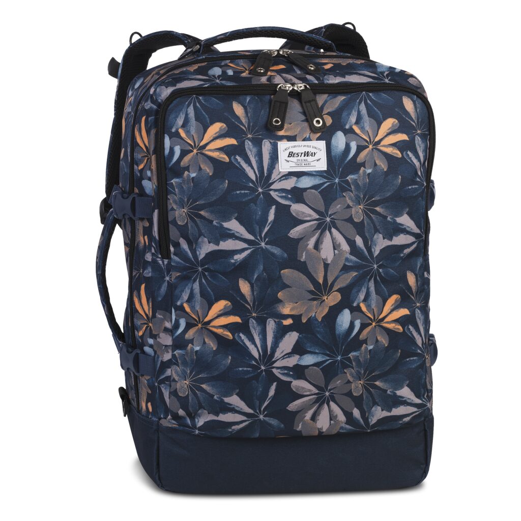 Rucksack Cabin Pro Print schwarz-blau