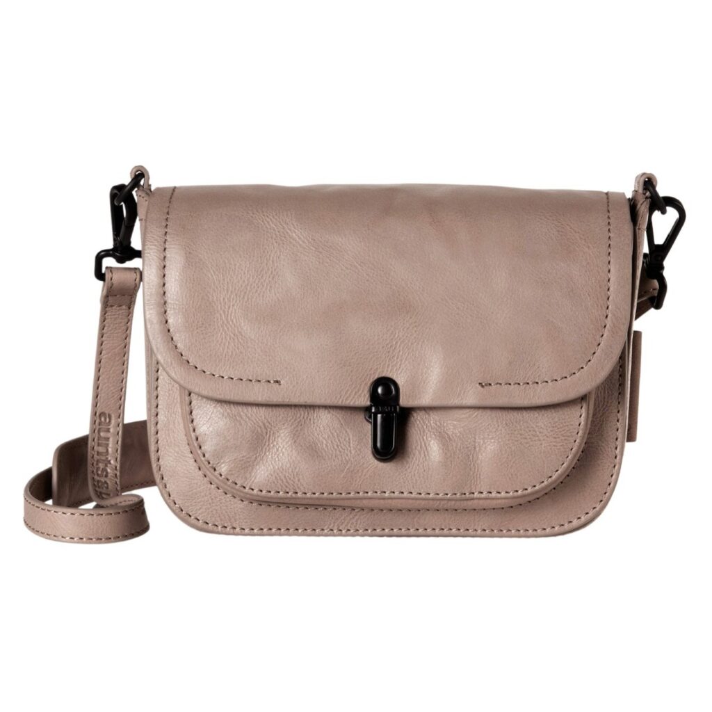 Lederhandtasche Mrs. Waffle vintage khaki