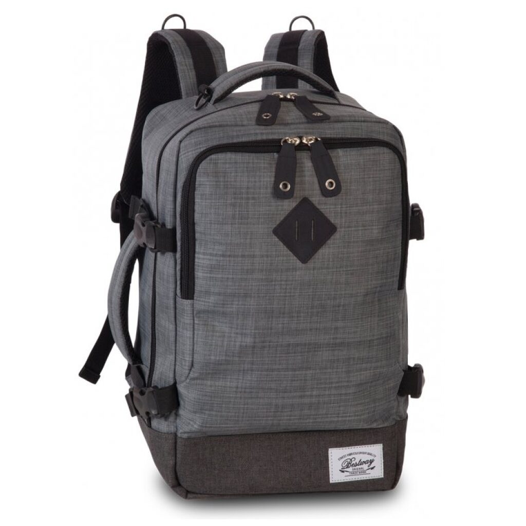 Handgepäck Rucksack 40x20x25 cm hellgrau