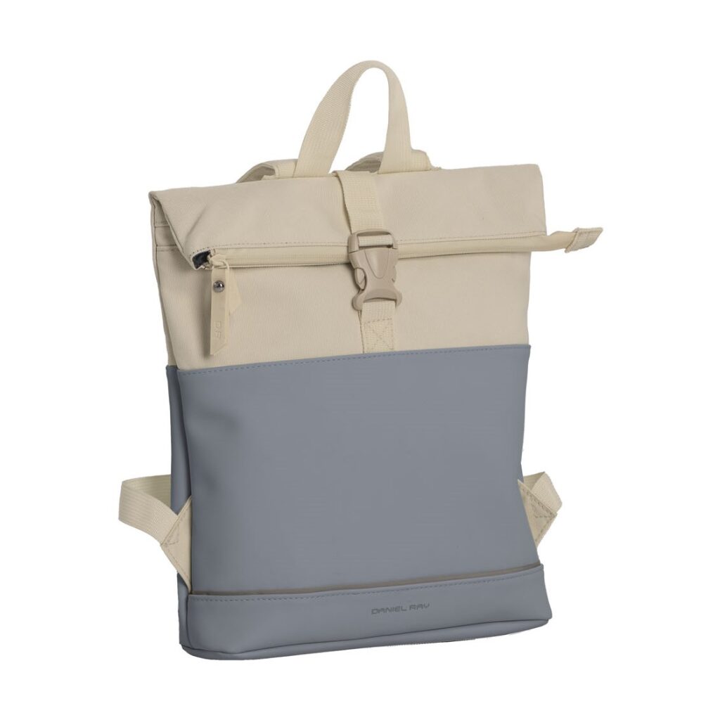 Rolltop-Rucksack Allentown beige-blau