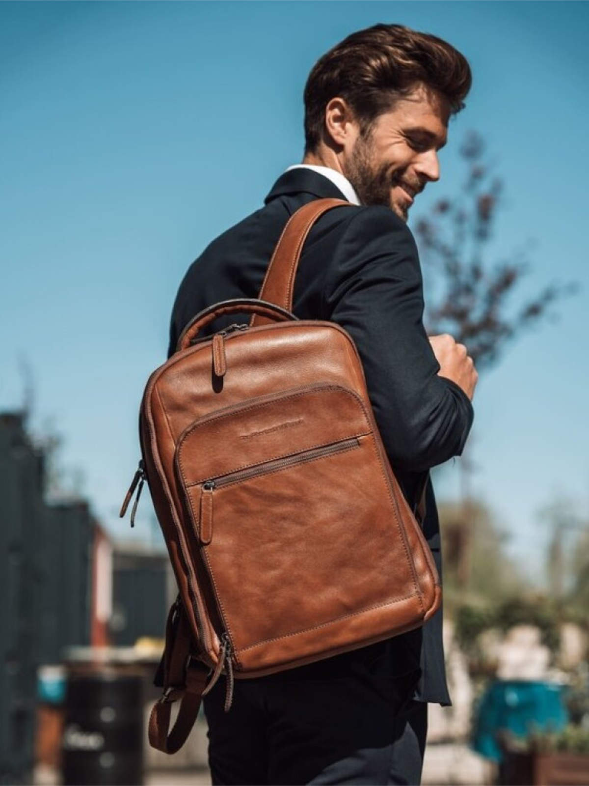 The Chesterfield Brand Lederrucksack Tokyo 15" cognac, Feature-Bild