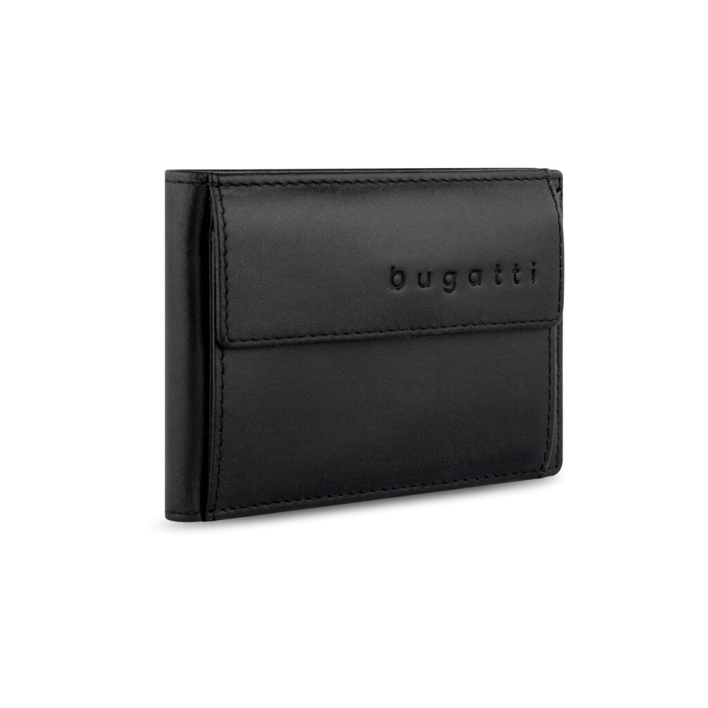 Bugatti Ledergeldbörse Super Slim Mini Wallet RFID 49190501 schwarz, Hauptbild 3