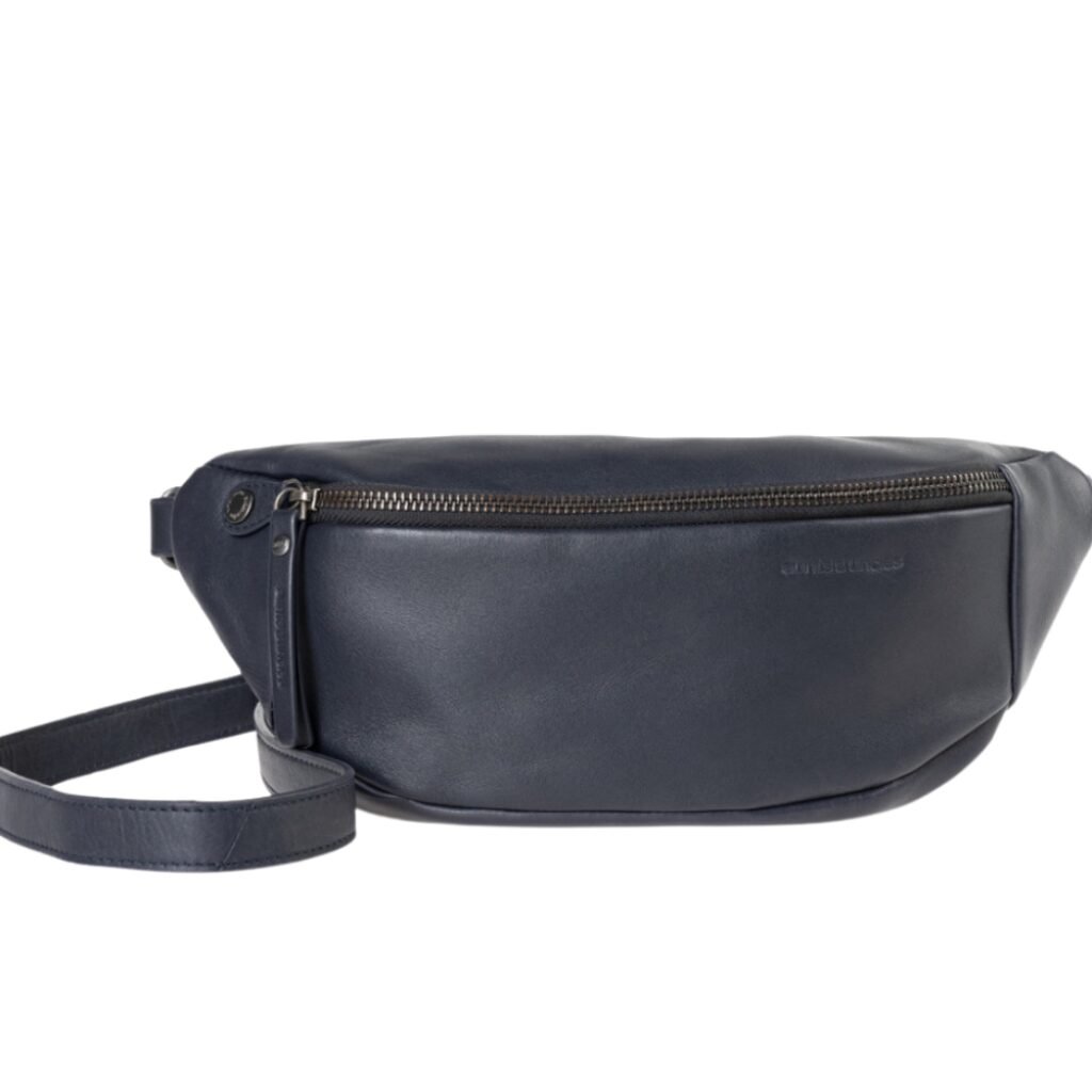 Leder Crossbody-Tasche Bilberry midnight blue