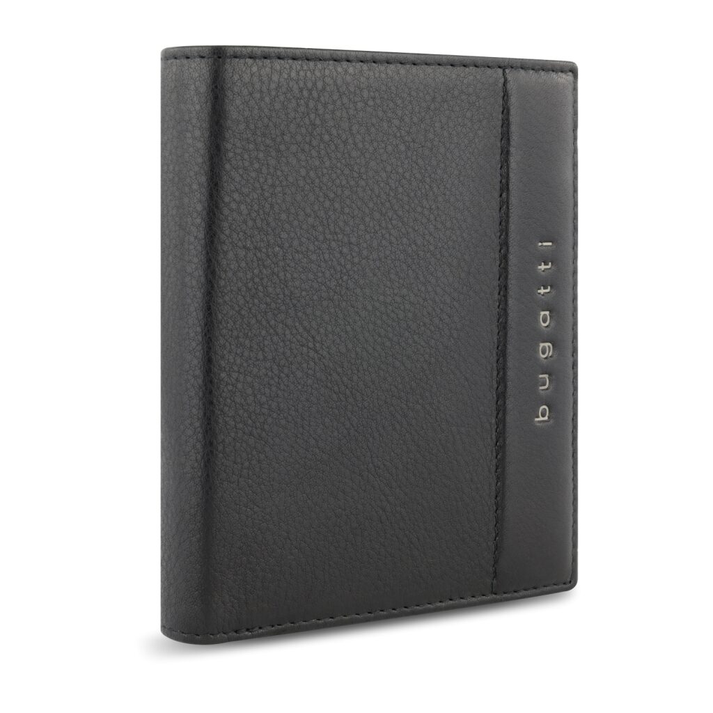 Bugatti Ledergeldbörse Nome Vertical Wallet With Flap & Zip 49160801 schwarz, Hauptbild 5