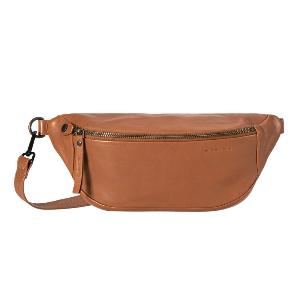 Leder Crossbody-Tasche Bilberry cognac