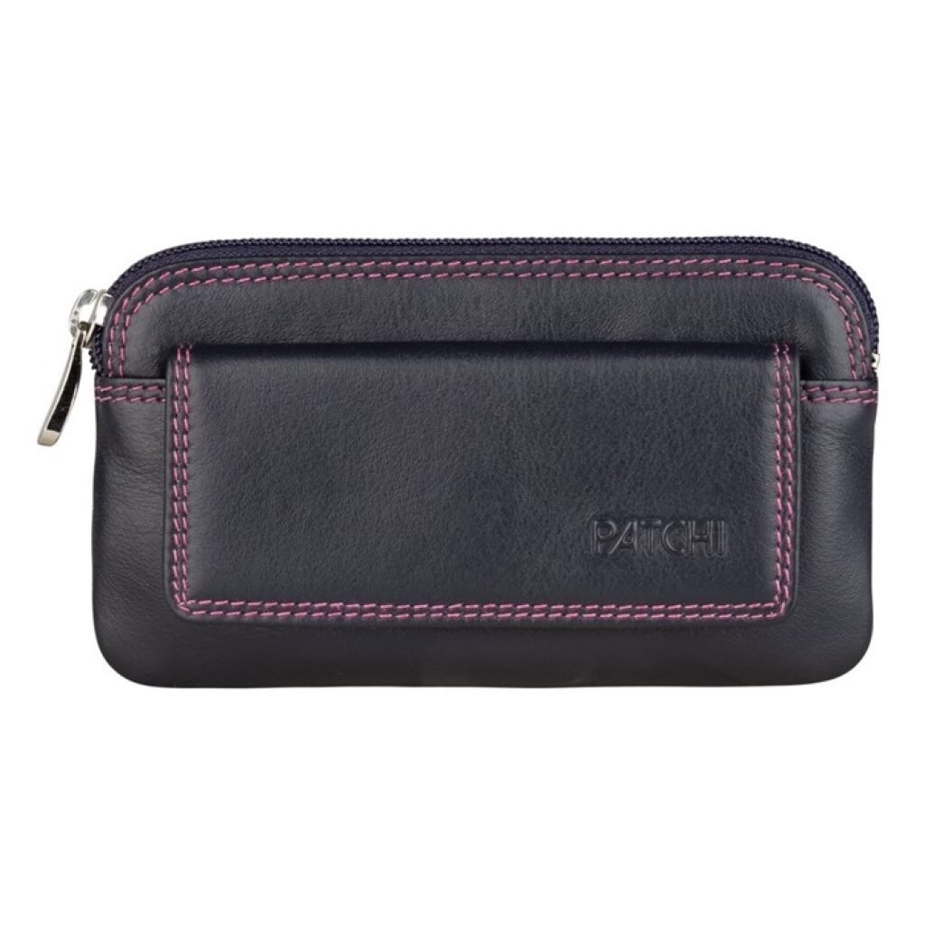 Patchi Lederne Mini-Geldbörse - Schlüsselanhänger multicolor lila, Feature-Bild Patchi Lederne Mini-Geldbörse - Schlüsselanhänger multicolor lila, Feature-Bild