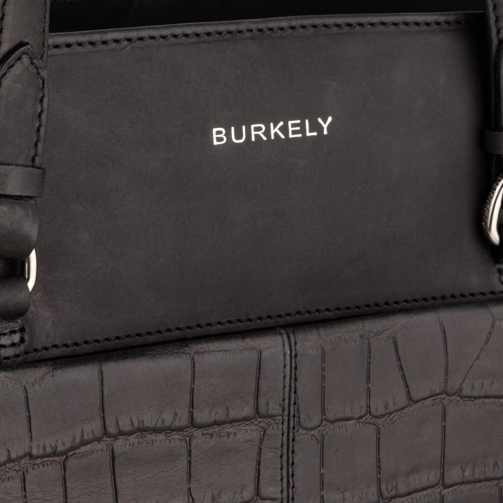 Burkely Leder Crossover-Tasche L halfmoon Croco Caia schwarz, Hauptbild 6