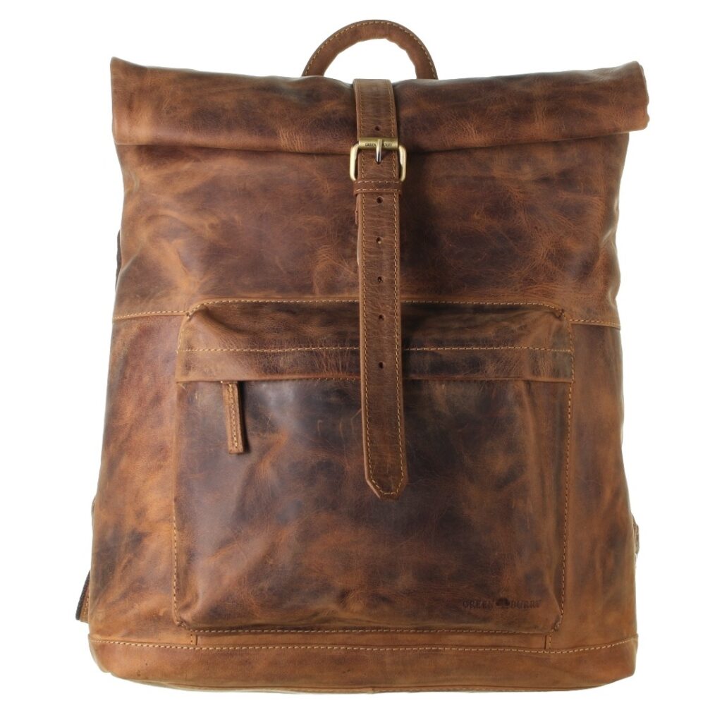 Vintage Leder Rolltop Rucksack Ruston braun Vintage Leder Rolltop Rucksack Ruston braun