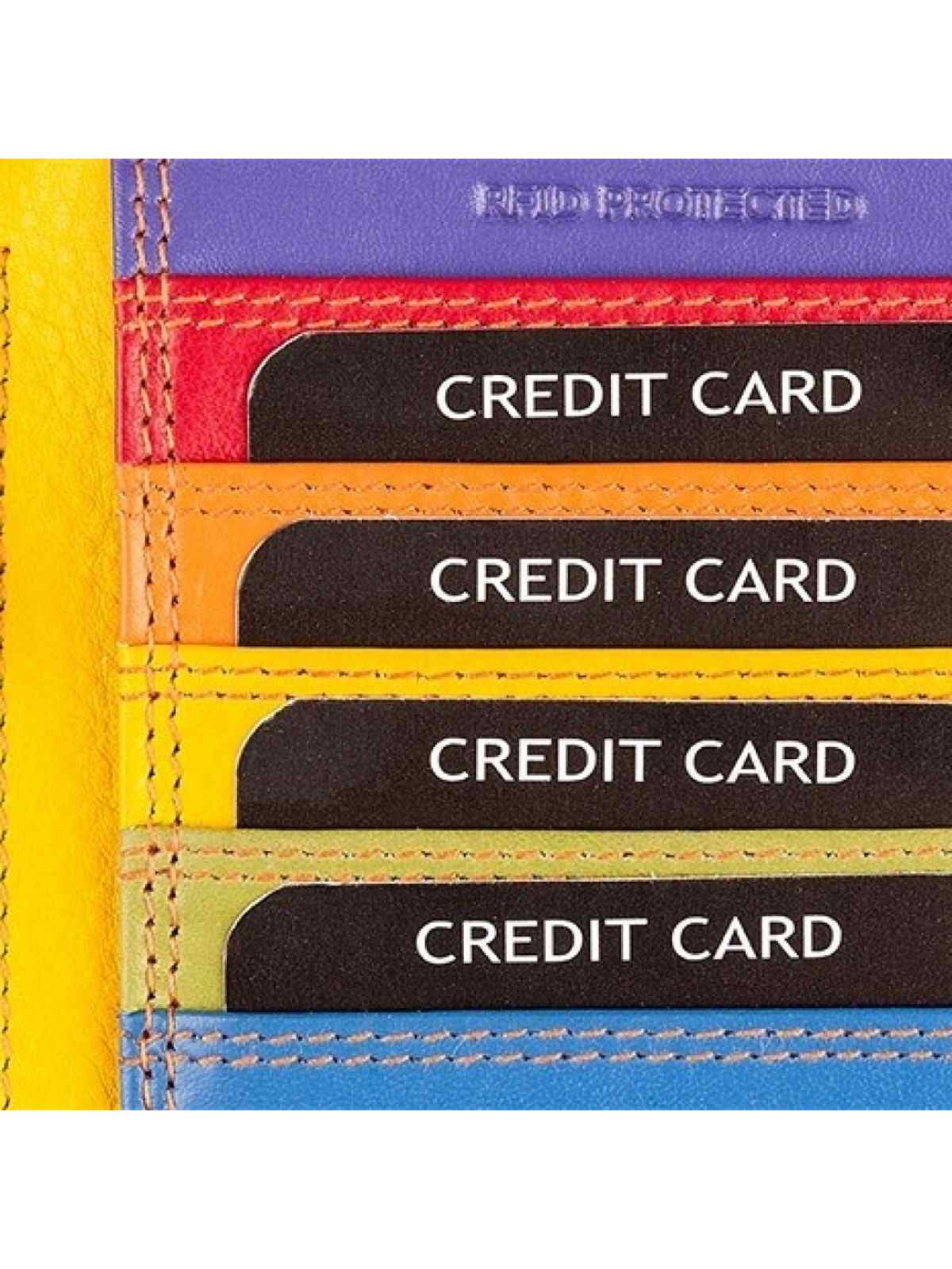 Patchi Ledergeldbörse Wallet L multicolor rot, Hauptbild 5