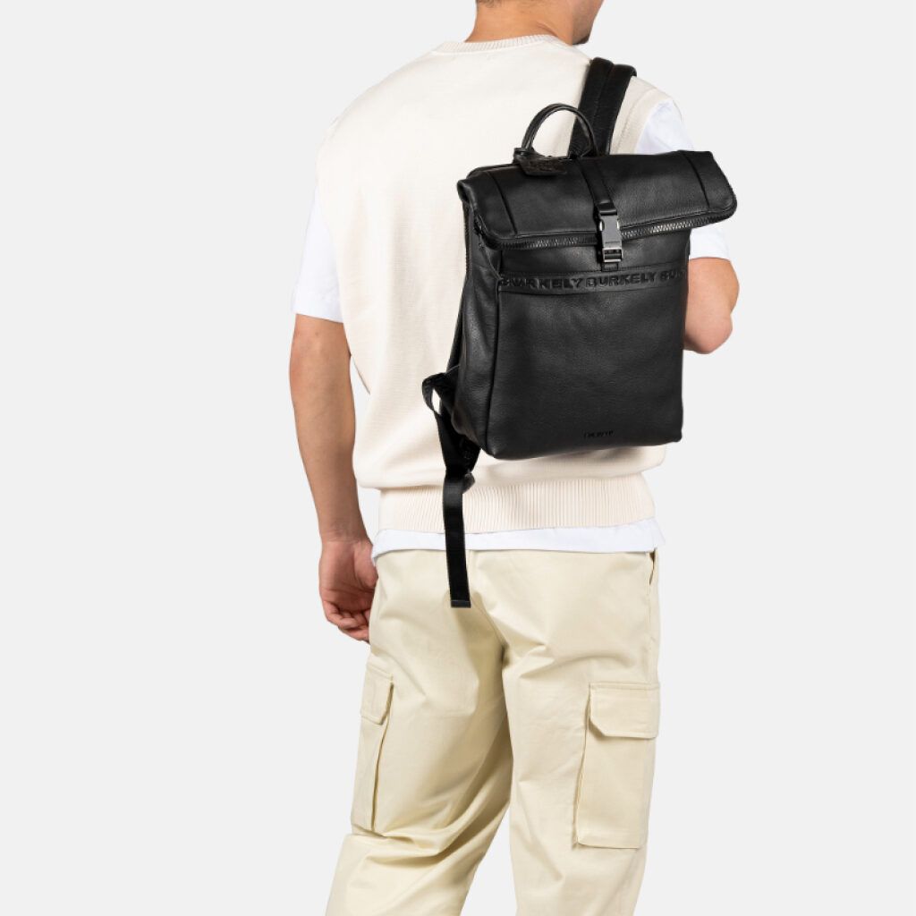 Burkely Rolltop Rucksack Minimal Mason schwarz, Hauptbild 2