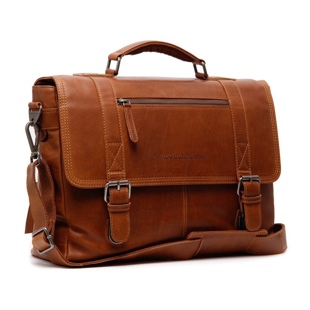 Leder Laptoptasche Imperia cognac