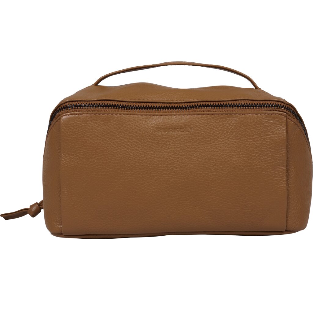 Leder Kosmetiktasche Lush Lucy cognac