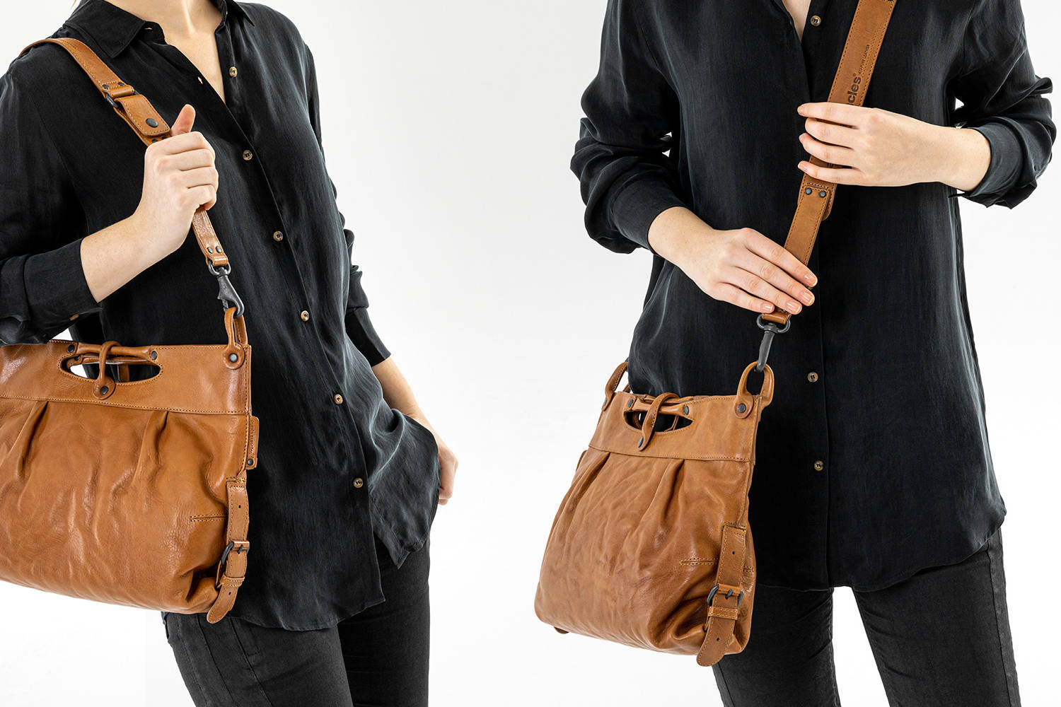 aunts & uncles Leder-Umhängetasche Mrs. Muffin caramel, Feature-Bild