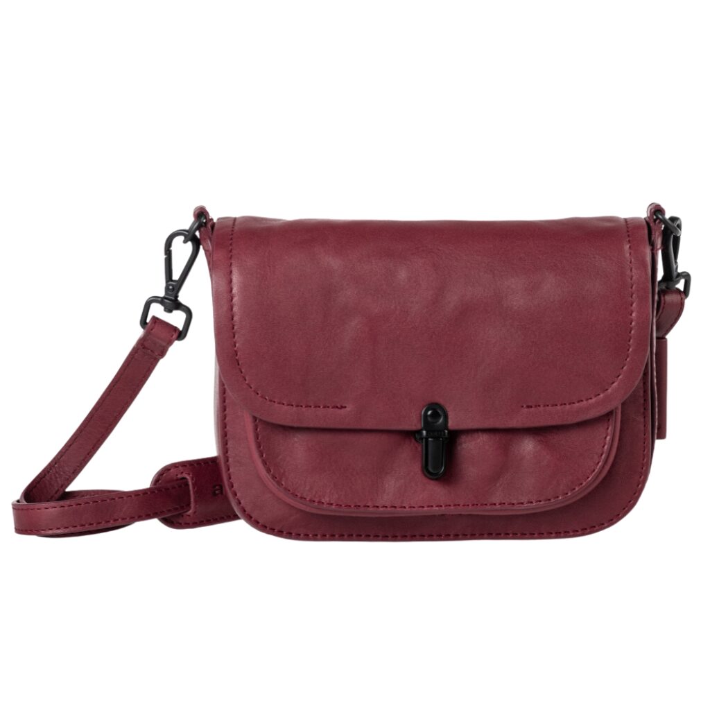 Lederhandtasche Mrs. Waffle bohemian red