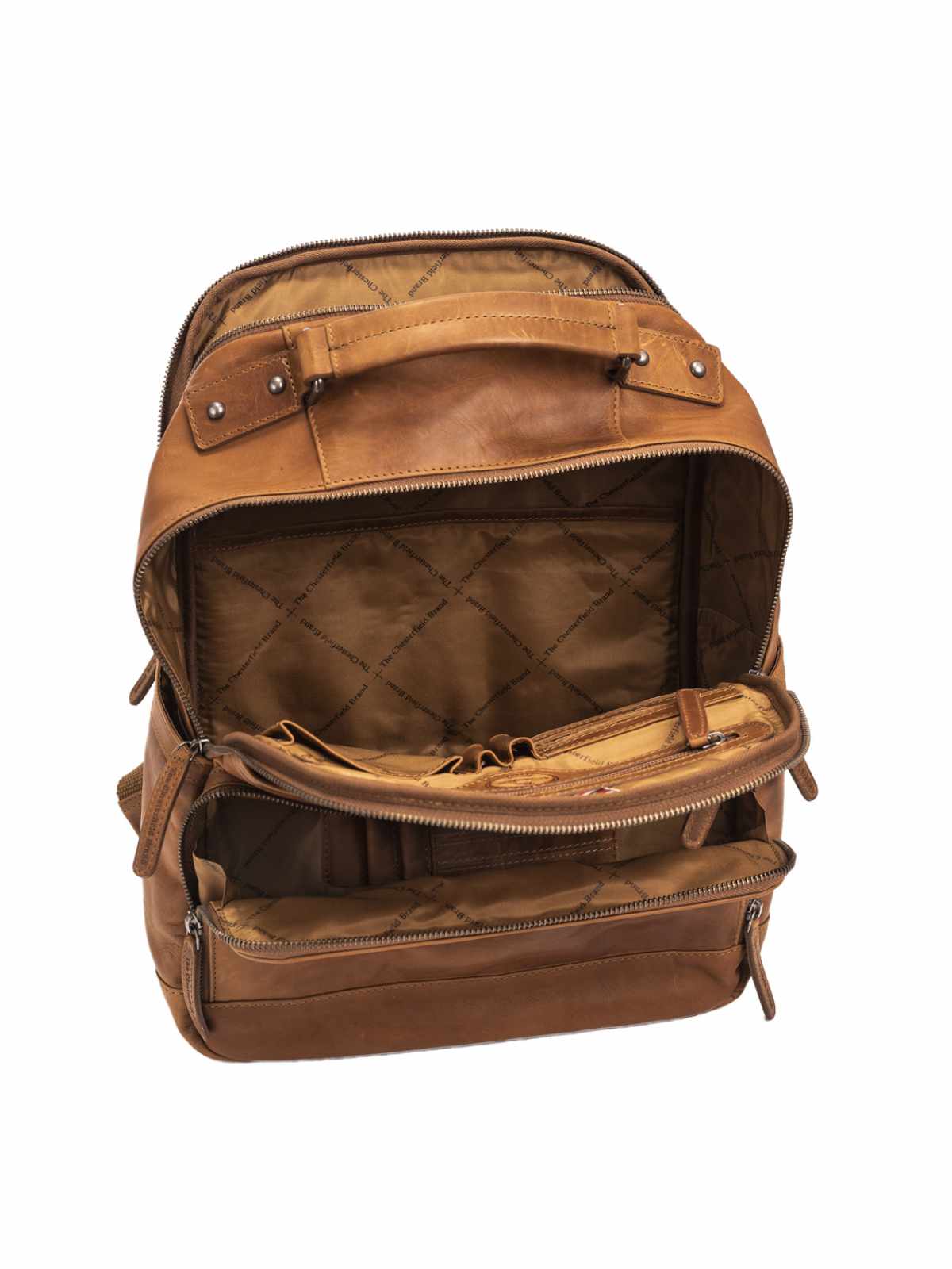 Lederrucksack Austin cognac The Chesterfield Brand Lederrucksack Austin 14 zoll Modell C58.018431 Farbe cognac Herren Vorderseite